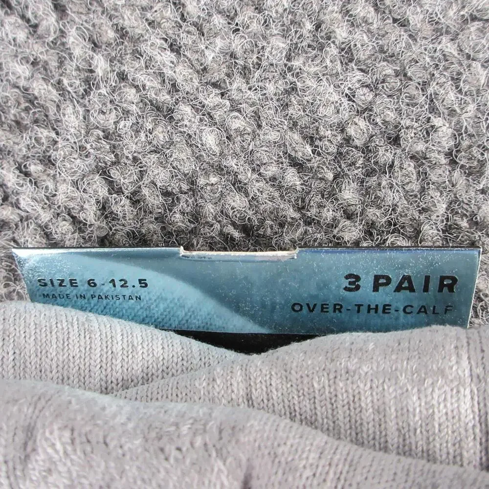 GOLD TOE Socks Mens 6-12.5 Gray Over-The-Calf Cushioned Moisture-Wicking NWT